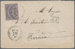 11354 Ägypten: 1874 Third Issue (2nd "Bulâq" Printing) 2½pi. Violet, Perf 12½, Used On Small Cover From KA - 1915-1921 British Protectorate