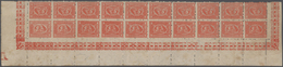 11355 Ägypten: 1874-75, 1 Pia. Vermilion, Tete-beche Block Of 20 With Complete Margins, Second Print Blurr - 1915-1921 Protectorat Britannique
