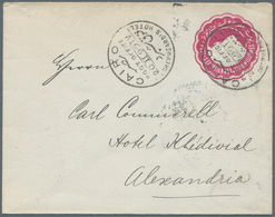 11383 Ägypten: 1899, SHEPHEARD'S HOTEL: PS Envelope 5m. Carmine To Alexandria, Cancelled With Special Shep - 1915-1921 Britischer Schutzstaat