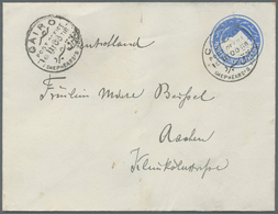 11384 Ägypten: 1900, SHEPHEARD'S HOTEL: PS Envelope 1pia. Ultramarine To Germany, Cancelled With Special S - 1915-1921 Protectorat Britannique