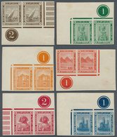 11399 Ägypten: 1914, Pictorial Issue Six Different Values 1m. Sepia To 10m. Blue In IMPERFORATE PROOF PAIR - 1915-1921 Protectorat Britannique