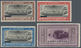 11415 Ägypten: 1926, 5 M To 50 P With Imprints "PORT FOUAD", Four Values With Very Good Perforation In Min - 1915-1921 Protectorat Britannique