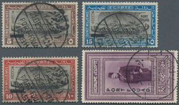 11416 Ägypten: 1926, 5 M To 50 P With Imprints "PORT FOUAD", Four Values With FIRST DAY CANCEL "PORT FOUAD - 1915-1921 Britischer Schutzstaat