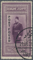 11417 Ägypten: 1926, 50 P With Imprint "PORT FOUAD" With FIRST DAY CANCEL "PORT FOUAD 21 DE 26" Clear Canc - 1915-1921 Britischer Schutzstaat