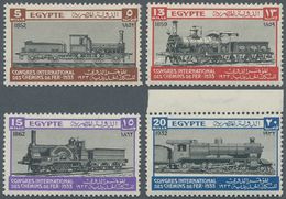 11429 Ägypten: 1933, 5 M To 20 M "Railway Congress" Three Values Mint Never Hinged, The 15 M Lightly Hinge - 1915-1921 Britischer Schutzstaat