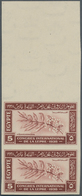 11445 Ägypten: 1938, 5 M "World Leprosy Congress" (Lebra-Kongress) In A IMPERFORATED Vertical Pair Mint Ne - 1915-1921 Protectorat Britannique