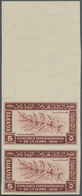 11445 Ägypten: 1938, 5 M "World Leprosy Congress" (Lebra-Kongress) In A IMPERFORATED Vertical Pair Mint Ne - 1915-1921 Britischer Schutzstaat