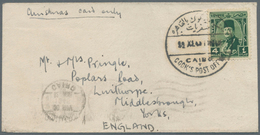 11508 Ägypten - Stempel: 1948, "COOK'S POST OFFICE/CAIRO" Cds Tying King Farouk 1944 4m. To Small Cover (e - Sonstige & Ohne Zuordnung