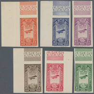 11518 Äthiopien: 1931 Air Set IMPERFORATED, Complete Except 8g., All Stamps With Sheet Margin At Top Incl. - Etiopia