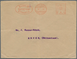 11520 Äthiopien: 1934, Cover With Early Meter Cancel 4 GUERCHES -BANK OF / ETHIOPIA, ADDIS ABEBA, 30.I.34, - Äthiopien