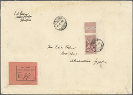 11521 Äthiopien: 1935, Larger Envelope Sent Registered From ADDIS ABEBA To Alexandria, Egypt Franked With - Etiopia