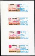 11528 Äthiopien: 1985, FRESHWATER FISHES - 1 Item; Collective Single Die Proof For The Set In A Vertical S - Ethiopie
