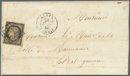 11538 Algerien: 1849. France 20c Cérès On Cover With Grid Cancel And Postmark "Alger 28 JUL 49". - Algérie (1962-...)