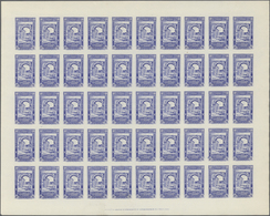11549 Algerien: 1930, 100th Anniversary Of Conquest, 50c. Ultramarine, IMPERFORATE Sheet Of 50 Stamps Unmo - Algeria (1962-...)