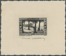 11552 Algerien: 1936, 40c. "Touggourt", Epreuve D'artiste In Black, Sized 7,8:6,5 Cm, With Signature. Maur - Algerien (1962-...)