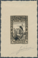 11558 Algerien: 1937, 1.75fr. World Exposition, Epreuve D'artiste In Silghtly Differing Colour, Sized 4,7: - Algerien (1962-...)