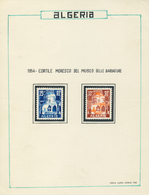 11566 Algerien: 1954, Museum Of Bardo 12f. And 15f. ESSAYS Together On Presentation Card From 'Isola Luigi - Algerien (1962-...)