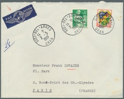 11572 Algerien: 1961. Airmail Letter Bearing 10c Moissonneuse And 15c Alger Each Overprinted By "Algérie / - Algerien (1962-...)