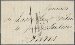 11584 Argentinien - Vorphilatelie: 1866, Complete Folded Letter Cover From Buenos Aires, On The Frontside - Préphilatélie
