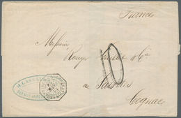 11585 Argentinien - Vorphilatelie: 1869, Folded Letter Cover From Buenos Aires, On The Frontside Octagonal - Vorphilatelie