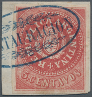 11591 Argentinien: 1862, Coat Of Arms 5 C Red Without Accent, Fresh Colour And Wide Margins All Around On - Autres & Non Classés