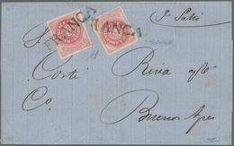 11593 Argentinien: 1862, 5 Centavos Coat Of Arms Without Accent On "U" Of "REPUBLICA", Two Examples With C - Autres & Non Classés