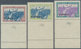 11622 Argentinien: 1930/1931, Revolution Issue Complete Set Of 25 Values With Black Opt. MUESTRA Incl. The - Autres & Non Classés