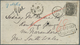 11639 Neusüdwales: 1877, "RANKINGS SPRINGS AP 8 1877 N.S.W." And Boxed "ADVERTISED / UNCLAIMED" On Incomin - Lettres & Documents