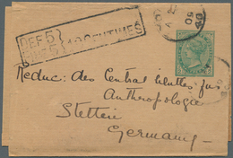 11640 Neusüdwales: 1882/1909, Three UNDERPAID Items Incl. Mourning Cover From Sydney (16.9.82) Via Brindis - Storia Postale