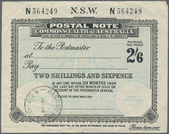 11644 Neusüdwales: 1900 (?), 2'6 Shilling "N.S.W. Postal Note" With Postmark KINGSTON. Vertical Fold. - Storia Postale