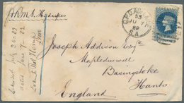 11650 Südaustralien: 1882 (7.6.), QV 6d. Bright Blue Perf. 10 With Attractive Misperforation Used On Cover - Lettres & Documents