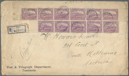 11660 Tasmanien: 1912, Heavy Registered Letter From HOBART "Post & Telegraph Department" To Melbourne Fran - Briefe U. Dokumente
