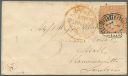 11665 Victoria: 1855/1856, One Folded Entire, Two Small Covers And One Cover Front Each Bearing Woodblocks - Storia Postale