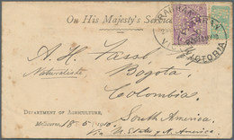 11671 Victoria: 1910 (18.5.), Official OHMS Cover Of 'Department Of Agriculture' Bearing QV 2d. Violet And - Storia Postale