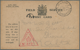 11700 Australien - Besonderheiten: 1916. Stampless 'Field Service/ Post Card' Addressed To Sliema, Malta' - Autres & Non Classés