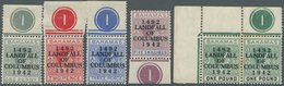 11703 Bahamas: 1942, 450th Anniv. Of Landing Of Columbus Optd. KGVI Definitives Eight Different Stamps All - 1963-1973 Autonomia Interna