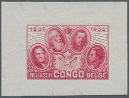 11717 Belgisch-Kongo: 1935, 50th Anniversary Of Independent State Of Congo, Complete Set Of Ten Epreuves I - Altri & Non Classificati