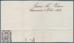 11729A Bolivien: 1868 'Condor' 5c. Violet On Part (half) Cover From Corocoro To Cochambamba, Dated 31. Dec. - Bolivia