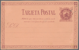 11731 Bolivien: 1885 Ca., 2 Centavos "coat Of Arms With 9 Stars" Lilac On Rose Postal Stationery Card (127 - Bolivie