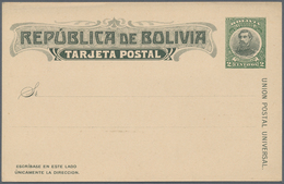 11733 Bolivien: 1909, 2 Ct Olive-green/black I.Warnes, Unlisted Essay Of Postal Stationery Card (similar T - Bolivie