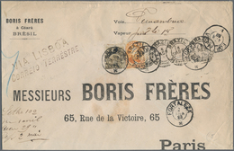 11755 Brasilien: 1888, Business Letter From FORTALEZA, Permambuco, "VIA LISBOA CORREIO TERRESTRE" To Paris - Altri & Non Classificati