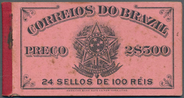 11763 Brasilien: 1906, Booklet CD-2 Black On Rose Complete, Containing 24 Stamps 100 Reis Anil Rose In Fou - Autres & Non Classés