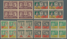 11769 Brasilien: 1931, Leaders Of The Revolution, 14 Values Complete, Imperf Blocks Of 4, Unused. 17.600,- - Autres & Non Classés