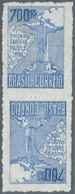 11772 Brasilien: 1934, Cardinal Pacelli's Visit, 700r. Blue, Tête-bêche Pair, Fresh Colour, Unused No Gum. - Altri & Non Classificati