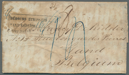 11792 Britisch-Guyana: 1855. Stampless Envelope (disinfected In Vinegar) Written From Demerara Dated '24th - Guyana Britannica (...-1966)