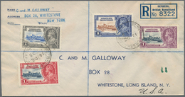 11800 Britisch-Somaliland: 1935 Silver Jubilee Complete Set On Registered Cover From Berbera To The U.S.A. - Somaliland (Herrschaft ...-1959)