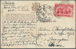 11814 Britische Südafrika-Gesellschaft: 1911, 1 D Bright Carmine Royal Couple, Single Franking On Ppc From - Ohne Zuordnung