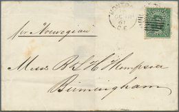 11817 Canada - Colony Of Canada: 1859 QV 12½c. Deep Yellow-green Used On Folded Cover From Montreal To Bir - ...-1851 Prefilatelia