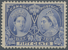 11836 Canada: 1897, QV 50 Cent Ultramar "60 Years Reign Jubilee" Perfect Perforated And Centered In Superb - Altri & Non Classificati