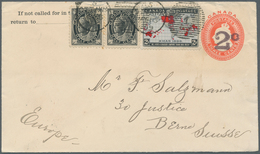 11845 Canada - Ganzsachen: 1899, 2 C On 3 C Red QV Pse, Uprated With 2 X 1/2 C Black QV And 2 C Map "X-mas - 1860-1899 Victoria
